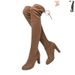 New 3443 Plus Size Women's High Heel Pointed Toe Over-the-Knee With Back Strap Riding Boots Long Term Stock_vogvips.com