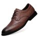 Men's Leather Shoes Dress Engraved Leather Shoes Style Work Shoes Casual, Large Size Men_vogvips.com
