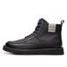 European Warm Series 2929 Martin Autumn Mid-Top Genuine Leather Casual Fashion Boots Men's Thick Sole Height Increasing British Style_vogvips.com
