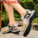 New Summer Leather Women's Fashion Design Breathable Casual Shoes Women Outdoor Beach Flat Sandals Big Size 42_vogvips.com