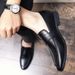 Suitable For All Seasons 2025 Spring New Slip-On Men's Leather Shoes Pointed Toe Casual Loafers Men_vogvips.com
