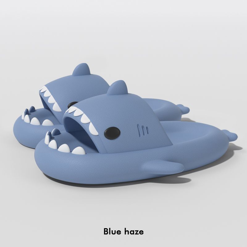 2026 Cute Summer EVA Gradient Shark Slippers Kids Candy Color Soft Indoor Sandals Women Men Fashion Outdoor Thick Sole_vogvips.com
