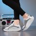 Cross-Border New Large Size Foreign Trade Women's Fashion European And American Style White Spring Color Block Sequin_vogvips.com