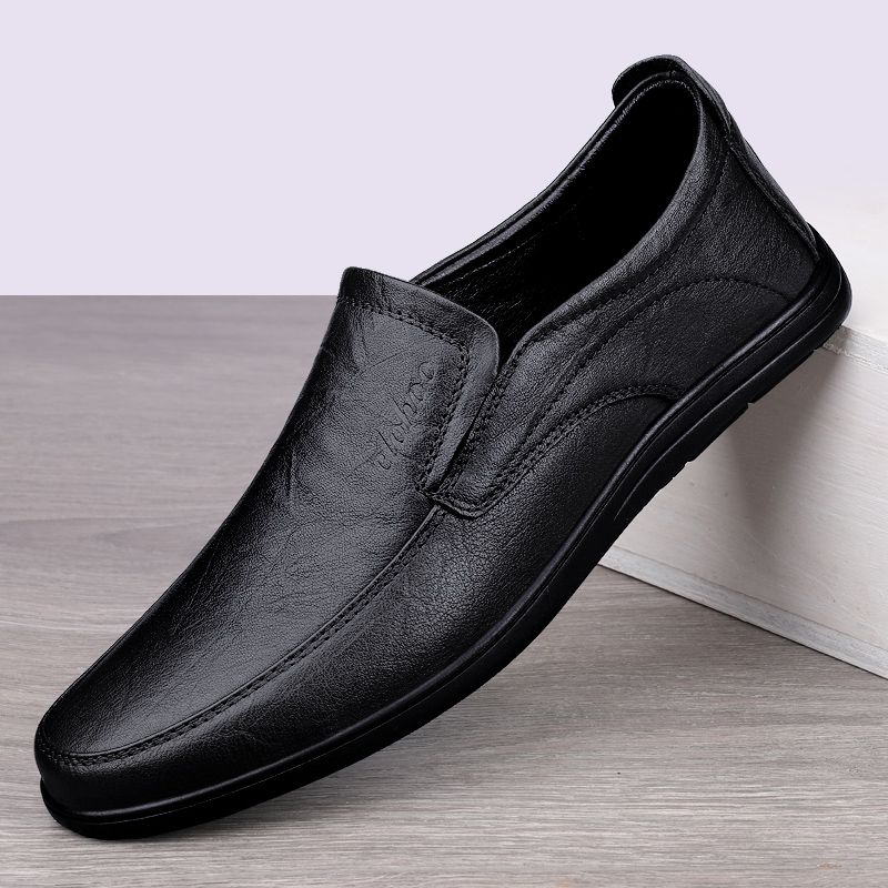 European Warm Series 2025 New Autumn Winter Driving Slip-On Business Men's Casual Leather Shoes Soft Sole Dad Loafers_vogvips.com