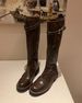 Vintage Washed Leather Knee-High Riding Boots For Women - Chunky Heel, Round Toe, Straight-Leg Design For Timeless Style_vogvips.com