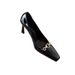 Heels For Women 2022 Autumn Winter New Niche Design Square Toe High Heel Metal Buckle Patent Leather Single Shoes_vogvips.com