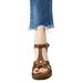 Handmade Women's Shoes, New Summer Style, Square-toed Platform Sandals With Thick High Heels, Full Leather In Apricot_vogvips.com