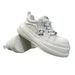 Men's Thick Soled Casual White Sporty Fashionable Leather Mesh Big Toe Shoes, Trendy And Versatile Men's Shoes_vogvips.com