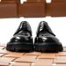 Spring And Autumn Korean Style Large Men's Genuine Round Toe British Casual Thick Sole Patent Leather Suit Wedding_vogvips.com
