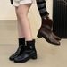 2025 Autumn Thin Slim High Heels Chunky Heel Commuter Short Women Martin Motorcycle Boots_vogvips.com