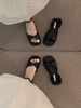 STRIDEO Fairy French Cream White Open-toed Sandals Women's Flat 2026 New Summer Evening Wind Soft-soled Holiday Roman Shoes_vogvips.com