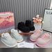 Women's Crystal-Embellished Ankle Boots - Round Toe Suede Winter Boots With Fleece Lining, Rubber Sole For Casual Wear (Beige, Pink, Black)_vogvips.com