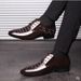 Men's Pointed Shiny Soft Leather Korean Version Business Dress Plus Size Work Commuting Men's Wedding Shoes_vogvips.com
