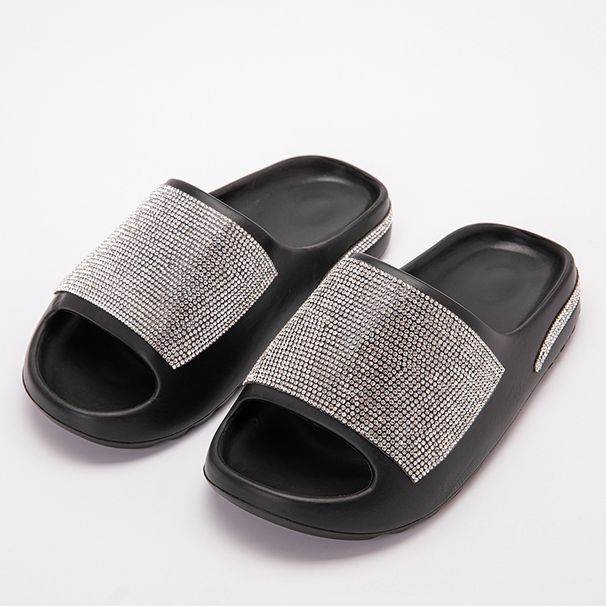Summer Diamond-encruted Thick-oled Flip-flop For To Wear On The Outide Are Fahionable And Anti-lip Home Women_vogvips.com