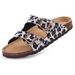Kidmi New Women's House Sandals Cork Sole Womens Suede Soft Comfortable Mules Clogs Non-slip Beach Slippers_vogvips.com