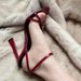 2024 New Summer Open Toe Rhinestone One Line Buckle Sandals With Thin And Red Slim Bands, Exquisite High Heels_vogvips.com