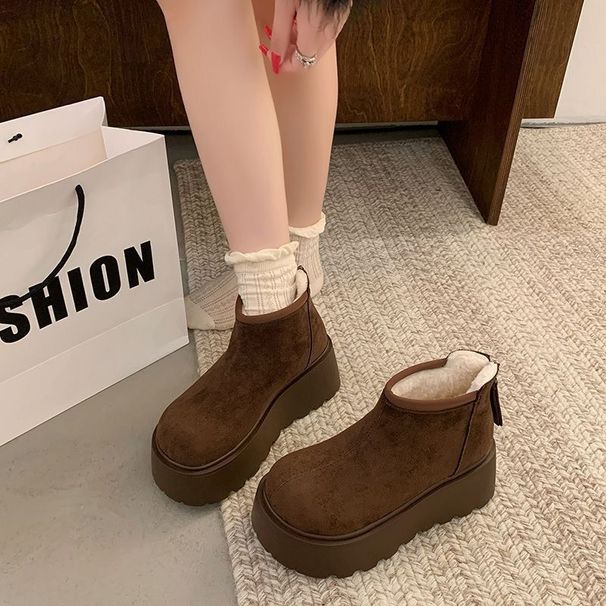 Unique Versatile Height-Increasing Snow Boots For Women, Fleece-Lined Style Short Boots, Winter New_vogvips.com