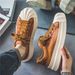 Canvas Summer New Niche Low Top Printed Board Men Thick Sole Sports Casual Fashion Shoes_vogvips.com