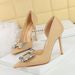 626-K75 European And American Style Banquet High-heeled Stiletto Ultra-high Heel, Shallow Mouth Women's Shoes, Satin_vogvips.com