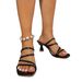 Flip-flops Women Wear High Heels Square Head Open Toe Sandals Fashion Women's Shoes_vogvips.com
