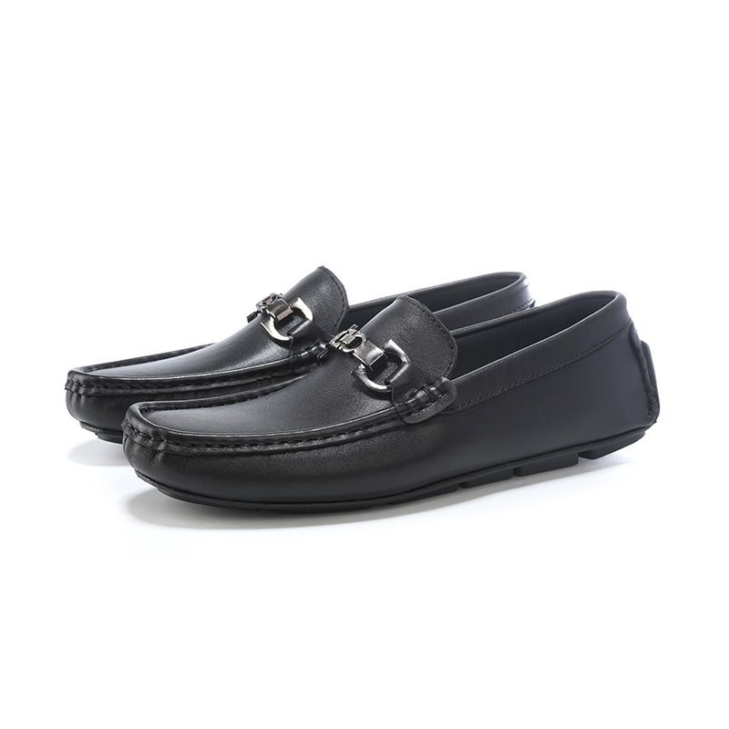 Men's Casual Leather Shoes White Beanie Shoes Men's Driving Shoes Men's Shoes Loafers_vogvips.com