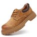 2024 New Work Pigskin Breathable Casual Round Toe Comfortable Versatile Rubber Men's Shoes Thick Sole_vogvips.com