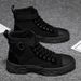 European Warm Series 2025 Autumn New Trendy Casual Workwear Shoes High-top Canvas Martin Winter Korean Style Boots Men's Fashion_vogvips.com