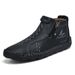 Men's Burst Martin Boots Large Size Zipper Men's Boots Outdoor Short Boots Casual Handmade Tooling Boots_vogvips.com