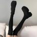 Plus 2023 New Thick Knitted Women High Heel Two-Way Stretch Wool Cotton Boots Size 42_vogvips.com