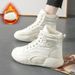 1178225343@qq.com High-top For Women 2023 Autumn Winter New Versatile Fleece-lined Cotton Shoes Women's Short Snow Boots YB-6022_vogvips.com