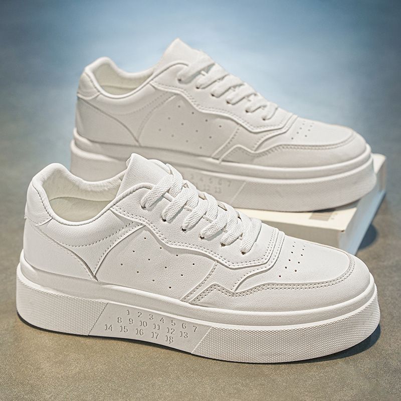 Men's Shoes Breathable Little White Shoes Male Students Platform Sports Shoes Casual Board Shoes_vogvips.com