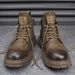 European Warm Series Casual Work Shoes Autumn Winter New Men's Trendy Martin Fleece Lined Warm High-top Leather Fashion Desert Boots_vogvips.com