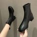 Women's 2025 New Summer Thin Thick Heel Short White Slim Spring Autumn Single Martin Boots_vogvips.com
