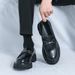 Foreign Trade Leather Shoes For Men 2025 Spring Men's Slip-On Thick Sole Youth Casual British Trend Loafers_vogvips.com