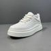 Thick Soled Board Men's Leather Trendy White Toe Layer Cowhide Breathable, Lightweight, Fashionable And Versatile Casual_vogvips.com