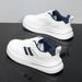 Men's Breathable Versatile Mesh Sneakers White Sporty Casual Lightweight Thick Soled Shoes for Summer_vogvips.com