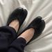 Summer Women's Ballet Flats Chunky Heel Round Toe Pleated Low Cut Single Shoes Split Toe Round Toe New Niche_vogvips.com