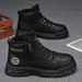 Plus-Size Men's Martin Boots, Men's Autumn And Winter Fleece-Lined Thickened Hiking Shoes, Ankle Boots, Casual Shoes_vogvips.com