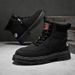 Large Size Velvet Men's Shoes Men's Fashionable British High Top Martin Boots Versatile Workwear Outdoor Sports Boots_vogvips.com