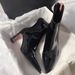 High Pointed Toe 2024 Autumn Winter New Style Thin Heel Patchwork Ankle Slim Brown Short Boots_vogvips.com