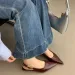 Summer Pointed Toe Women Sandals Fashion Singbacks Mules Shoes Ladies Elegant Low Heel Stripper Party Sandalias_vogvips.com