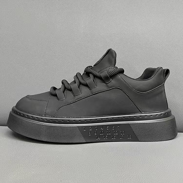 Men's Fashion Sneakers - PU Leather Casual Shoes With Thick Sole, Breathable Mesh Lining, Lightweight & Comfortable_vogvips.com