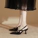 Summer Nude Soft Leather Commuting Pointed Toe High Heels With Shallow Mouth, Buckle Back Strap, Thin Heel, New_vogvips.com