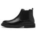 Chelsea Boots Men's Style One-pedal Polished Soft Leather Men's Boots Medium Top Short Boots Men's Shoes Martin Boots_vogvips.com