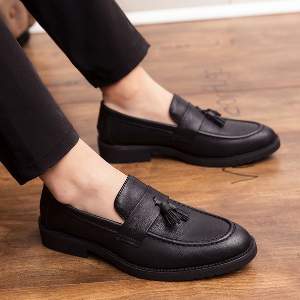 Four Seasons Casual For Men Korean Style Men's Small Leather Shoes_vogvips.com