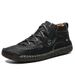 European Warm Series Autumn Winter New High-top Martin Closed-toe Hand-sewn Short Outdoor Fleece-lined Large Size Men's Boots_vogvips.com