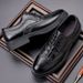 Euro Step Brogue Top Layer Cowhide Business Formal British Carved Men's Leather Lace-up Breathable Trendy Oxford Shoes_vogvips.com