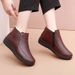 Mom's Winter Fleece-Lined Warm Short Boots, Flat Non-Slip Shoes For Middle-Aged And Elderly Women, Cotton Boots_vogvips.com
