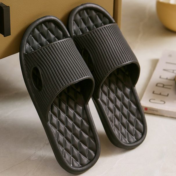 Soft Home Slippers Couple Summer Indoor Skid Proof Bathroom Slippers Sandals Hotel Solid Color Men Women Flip Flops Flat Shoes_vogvips.com