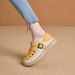 Hollow Bag Head One-word Buckle Sandals Women's Casual Hole Shoes Leather Surface Breathable Flat-bottomed Soft Single Shoes_vogvips.com